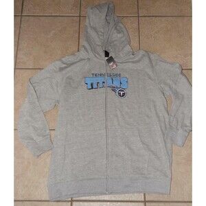 NEW NWT Gray Plus Sz 1X Hooded TENNESSEE TITANS Full Zip Jacket Front Pockets